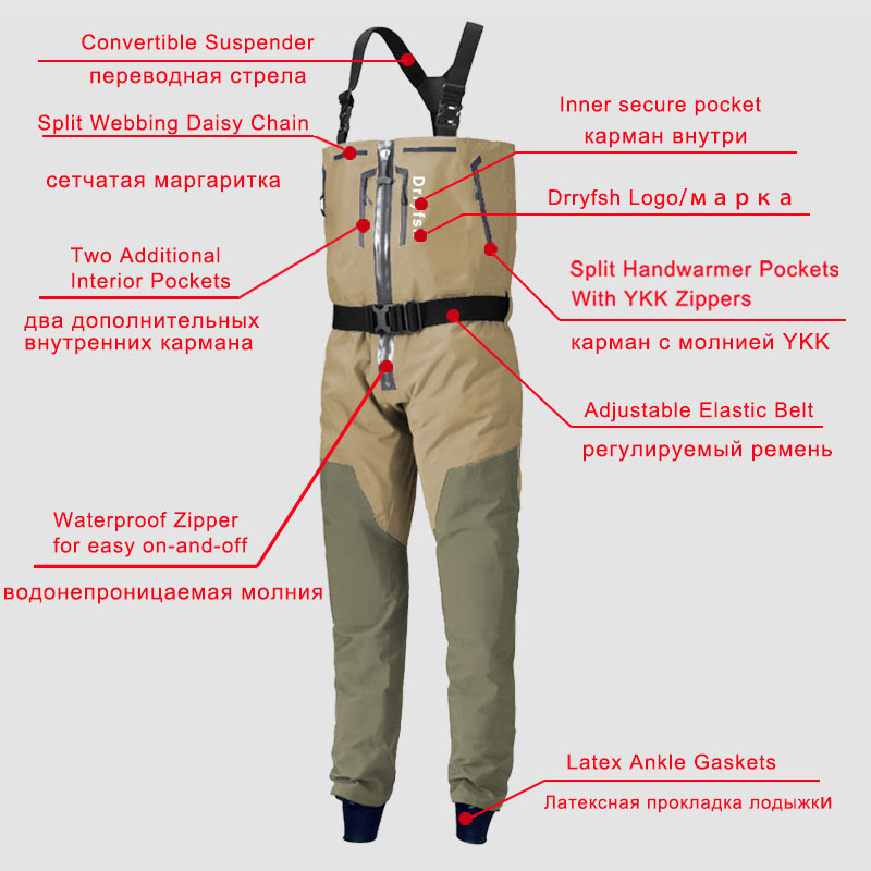 지퍼가 달린 방수 웨이더 부츠 없는 어부 의류, 더운  - Fishing Waders 리뷰 및 가격