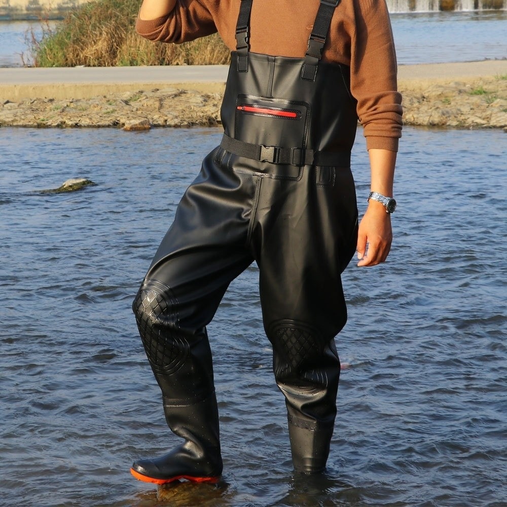 유용한 PVC 낚시복 이중 무릎 보호대 두꺼운 디자인  - Fishing Waders 리뷰 및 가격