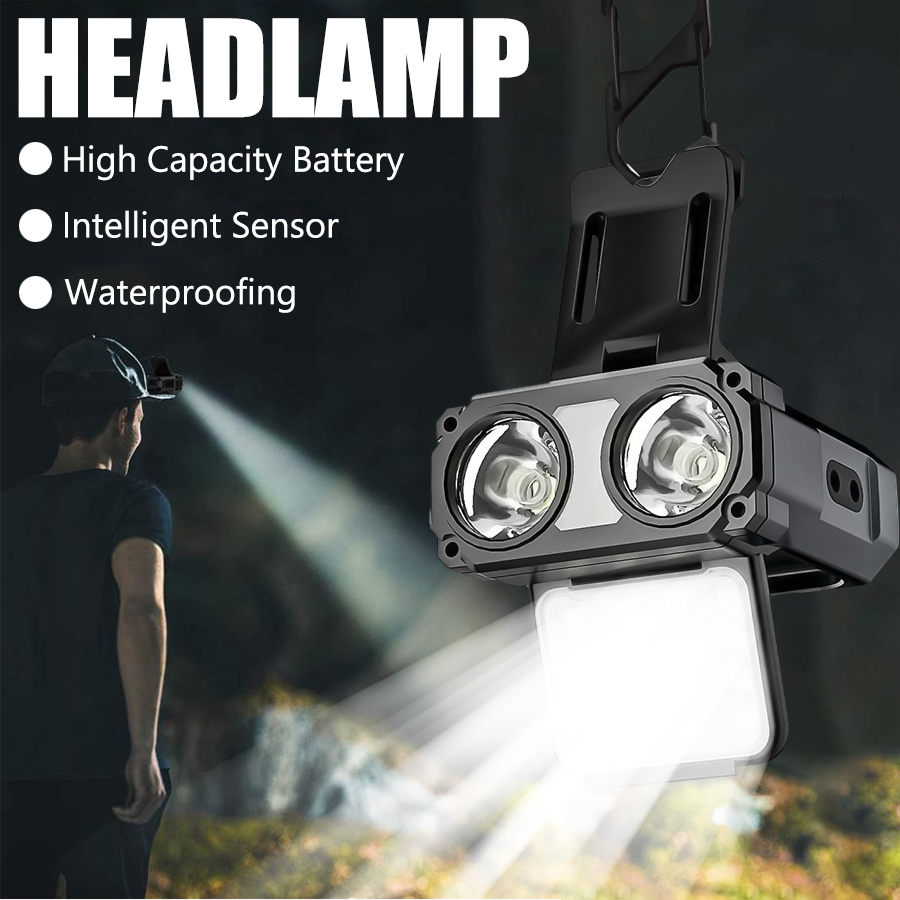 센서 COB LED 헤드램프 캡 클립 라이트 USB 충 - Fishing Hat 리뷰 및 가격